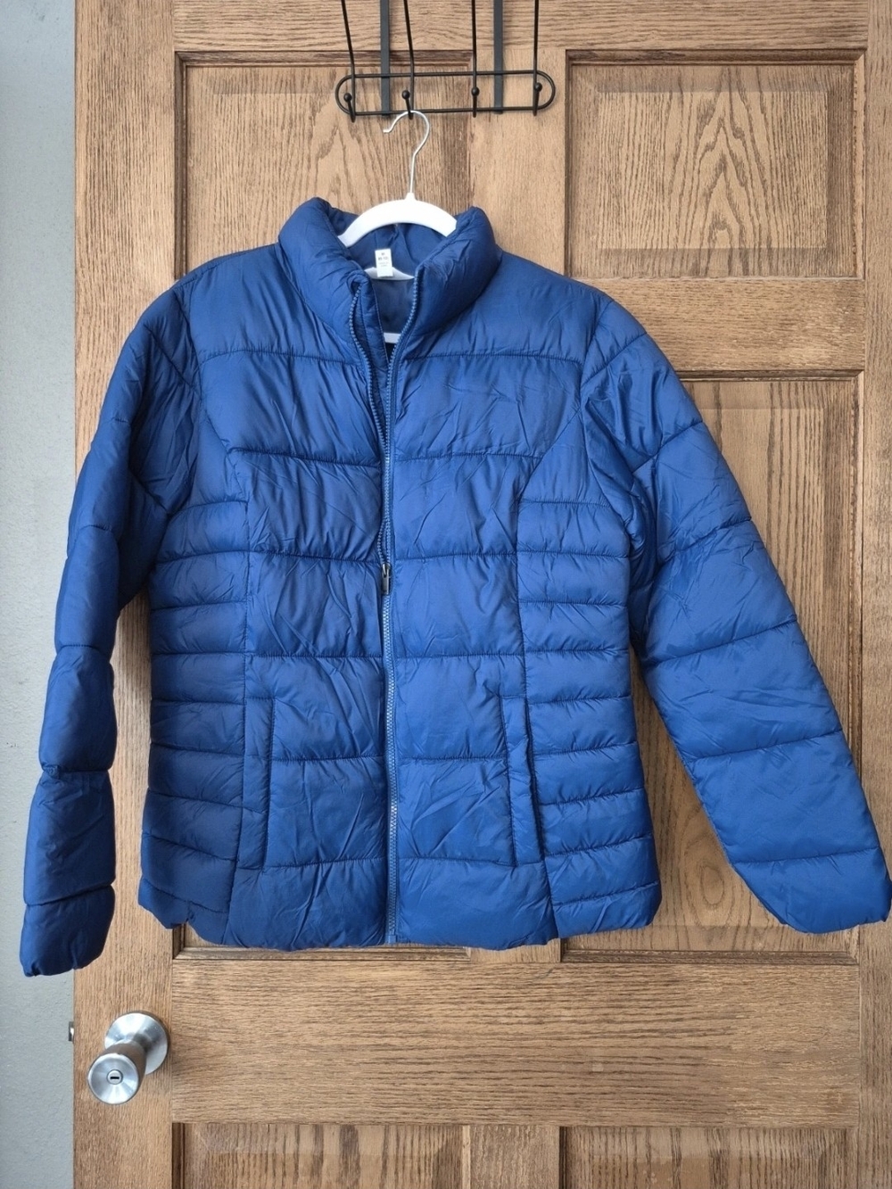 Time and Tru Royal Blue Quilted Puffer Jacket